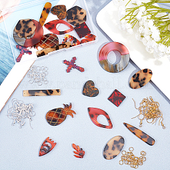 Kits de fabrication de boucles d'oreilles pendantes en bois de bricolage&nbsp;DIY-OC0006-93