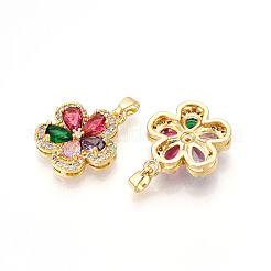 Pendentifs avec zircon cubiques à micro-pavés en laiton&nbsp;LS-KK-N257-34G