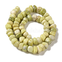 Hilo de abalorios de jade natural de limón&nbsp;G-B078-G03-01