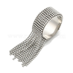 Anelli polsino in acciaio inossidabile 304 con nappa a sfera rotonda per donna&nbsp;RJEW-U039-03P