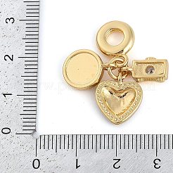 Placcatura a cremagliera in ottone zirconi cubici trasparenti pendenti europei&nbsp;KK-P287-18C-G