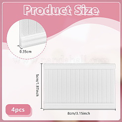 Mini-modèle de rail de maison de poupée rectangulaire en plastique&nbsp;DOLL-WH0007-21B