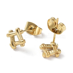 Pendientes de botón de acero inoxidable 304&nbsp;EJEW-Q788-04G