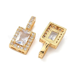 Pendentifs avec zircon cubiques à micro-pavés en laiton&nbsp;KK-Z139-08G-05