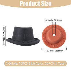 20pcs 2 Farben Silikonperlen&nbsp;SIL-CA0004-54
