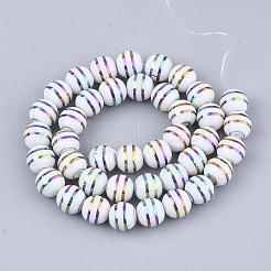 Chapelets de perles en verre électroplaqué&nbsp;EGLA-S177-06A-04