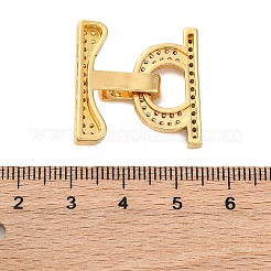 Messing Micro Pave klare Zirkonia Falte über Verschlüsse&nbsp;KK-P291-13G