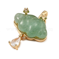 Pendentifs sculptés en aventurine verte naturelle&nbsp;GG-CBA5963-03D