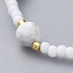Braccialetti di perline intrecciati regolabili&nbsp;BJEW-JB04902