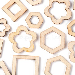 120pcs 6 anneaux de liaison en bois de peuplier de style&nbsp;WOOD-LS0001-24
