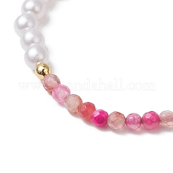 Bracelets tressés réglables en perles d'agate naturelle&nbsp;BJEW-JB11669-01