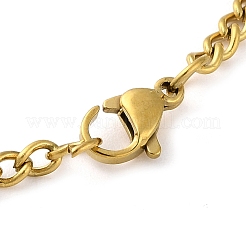 Colliers avec pendentifs en chaîne gourmette en acier inoxydable 304&nbsp;LS-NJEW-H034-04G