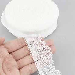 Bordure en tissu de dentelle à feuilles de polyester&nbsp;OCOR-WH0070-132A