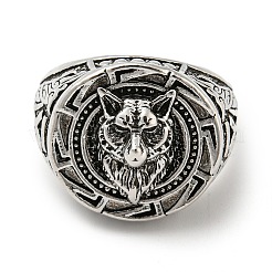 Legierungs-Wolf-Fingerringe für Männer&nbsp;LS-PW23022245202
