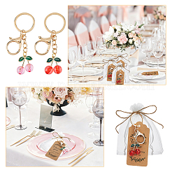 Porte-clés en alliage émaillé cerise&nbsp;KEYC-DC00060