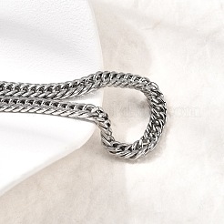 Bracelets à chaîne cubaine en acier inoxydable 304 pour hommes&nbsp;BJEW-B140-06B