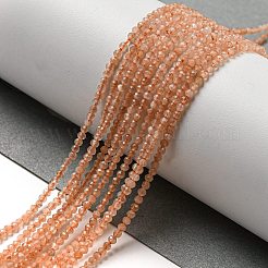 Natürliche sunstone Perlen Stränge&nbsp;G-K182-2mm-13A