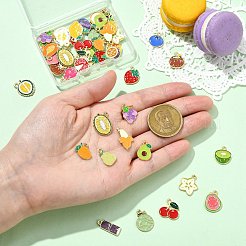 60pcs pendentifs en émail en alliage&nbsp;ENAM-CJ0007-25