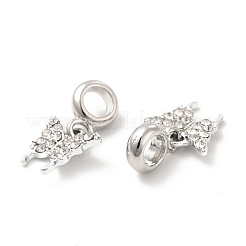 Charms pendenti europei in strass di cristallo in lega di placcatura a cremagliera&nbsp;PALLOY-P289-01P