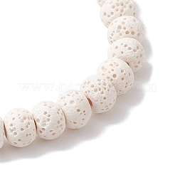 Runde Stretch-Armbänder aus natürlichen Lavasteinperlen für Damen&nbsp;BJEW-JB10974