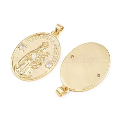 Pendentifs en laiton zircon cubique transparent&nbsp;KK-L275-59G-01
