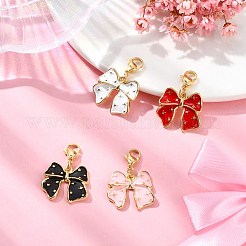 Colgante de aleación de esmalte con adornos de lazo&nbsp;HJEW-JM02209
