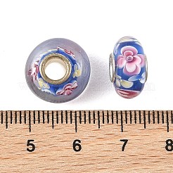 Perline europee in vetro lavorato a lume e con anima in ottone&nbsp;LAMP-P019-01P-32