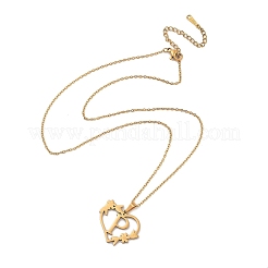 Collares colgantes de acero inoxidable 201 con revestimiento al vacío de PVD&nbsp;NJEW-R267-02P-G