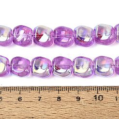 Chapelets de perles en verre transparent électrolytique&nbsp;EGLA-N057-02A-08