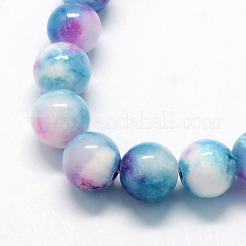 Hebras de cuentas de piedras preciosas de jade persa teñidas naturales&nbsp;G-R271-6mm-XP19