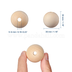 Unfertige Holzperlen&nbsp;X-WOOD-S651-30mm-LF
