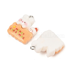 Weihnachtsmotiv Hase Anhänger aus opakem Harz&nbsp;RESI-S08-04E