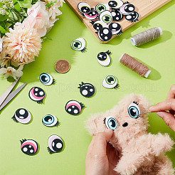 12 par de 6 estilos de ojos de muñeca de fieltro para manualidades&nbsp;DOLL-WH0009-004
