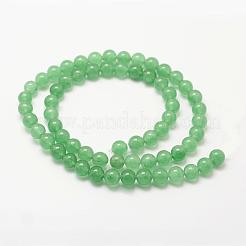 Fili di perle avventurina verde naturale&nbsp;G-P281-01-8mm