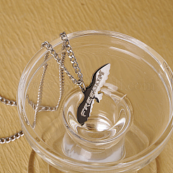 Hiphop Edelstahl Adler mit Wort Freiheit Anhänger kubanische Gliederkette Halsketten für Unisex&nbsp;QF9023-2