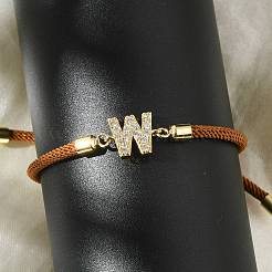 Bracelets réglables en nylon&nbsp;X-BJEW-C096-01G-23