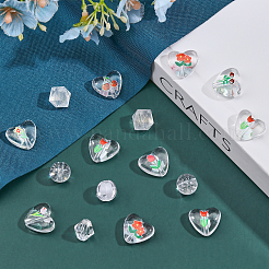 178 Stück 12 transparente Acrylperlen im Stil&nbsp;TACR-CA0001-19