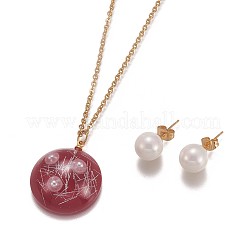 Juegos de joyas de acero inoxidable 304&nbsp;SJEW-F209-C