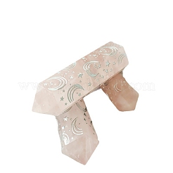 Punktturm natürlicher Rosenquarz sechseckiges Prisma Heilsteinstäbe&nbsp;PW-WG88255-01