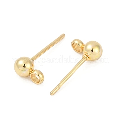 Ohrstecker-Beschläge mit Kugelkopf aus Edelstahl 304&nbsp;X-STAS-Z035-01G-H
