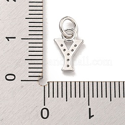 Anfangsbuchstabe Messing mit Zirkonia-Anhängern&nbsp;KK-Q814-26Y-P