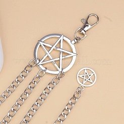 Pentagramm-Legierung mit Aluminium 3-lagige Taillen-Bauchketten für Frauen&nbsp;FS-WGF67DF-01
