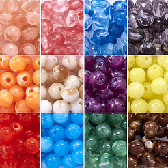 360 Stück 12 Farben imitierte Jade-Acrylperlen&nbsp;MACR-TA0001-71