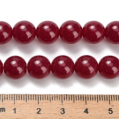 Im Labor gezüchtete Stränge roter Korundperlen&nbsp;G-L634-B03-10mm