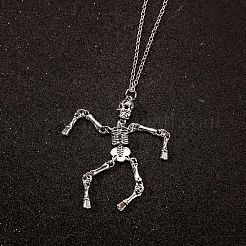 Collares colgantes de aleación con calavera y esqueleto de estilo punk&nbsp;WH-WGF5A97-01