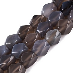 Chapelets de perles en agate grise naturelle&nbsp;GG-N361-06A-05