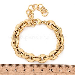 Bracciali a catena ovale in acciaio inossidabile 304 per donna&nbsp;BJEW-Z128-01G-02