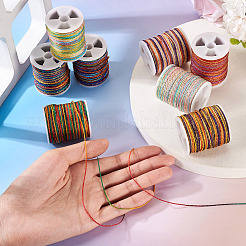 8 rouleau de cordon métallique en nylon teinté en segments de 8 couleurs&nbsp;NWIR-TA0001-28B