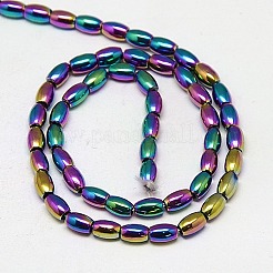 Electroplate non magnetici ematite sintetico fili di perline&nbsp;G-J168-6x4mm-05