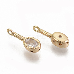 Breloques en laiton avec zircone cubique&nbsp;KK-T050-34G-NF